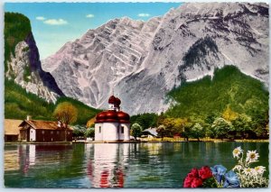 M-66582 St Bartholomew's Church with Watzmann east face Schönau am Königsee...