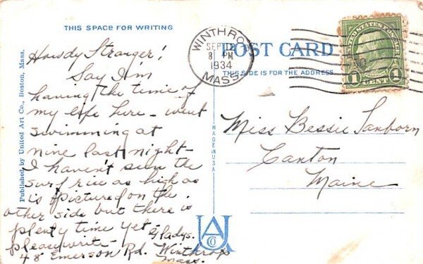 High Surf in Winthrop Beach, Massachusetts