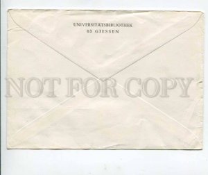 290492 GERMANY 1965 year Giessen library Postage meter COVER