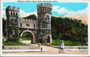 Elsinore Tower Eden Park Cincinnati Ohio Vintage Postcard C074
