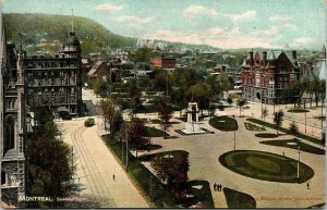 Montreal Dominion Square Canada Russian Guns Archbishop Antique Postcard UNP 