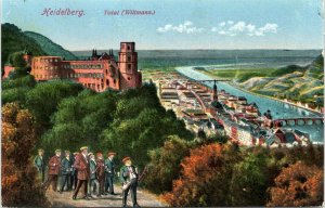 postcard Germany - Heidelberg and castle