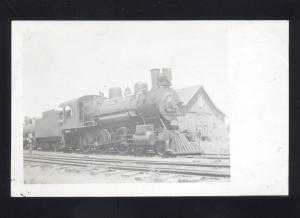 RPPC SALINA KANSAS MISSOURI PACIFIC RAILROAD TRAIN DEPOT REAL PHOTO POSTCARD