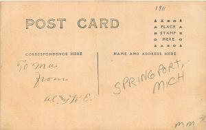 Springport MI R.F.D. #4 Mail Carrier Horse & Wagon 1911 RPPC Postcard