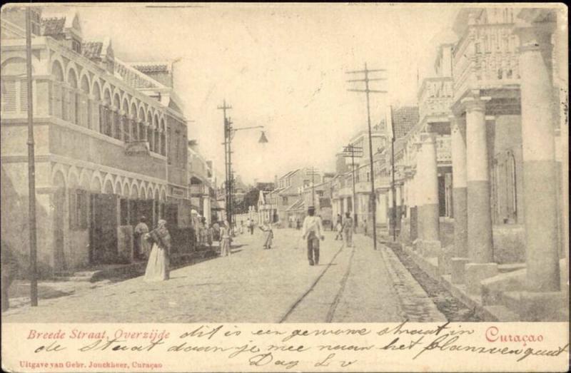 curacao, D.W.I., WILLEMSTAD, Pietermaai, Breede Straat, Overzijde (1902)