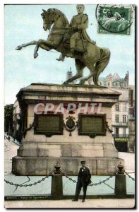 Old Postcard Rouen Statue of Napoleon 1st