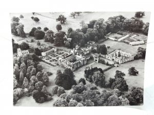 Aerial View of Blithfield Hall Estate Staffordshire Vintage RP Postcard 1950s