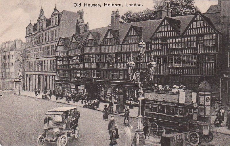 Postcard Old Houses Holborn London UK