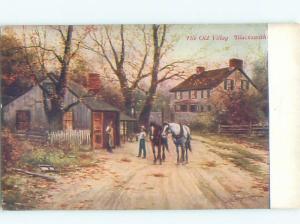 Divided-Back HORSE SCENE Great Postcard AA9412