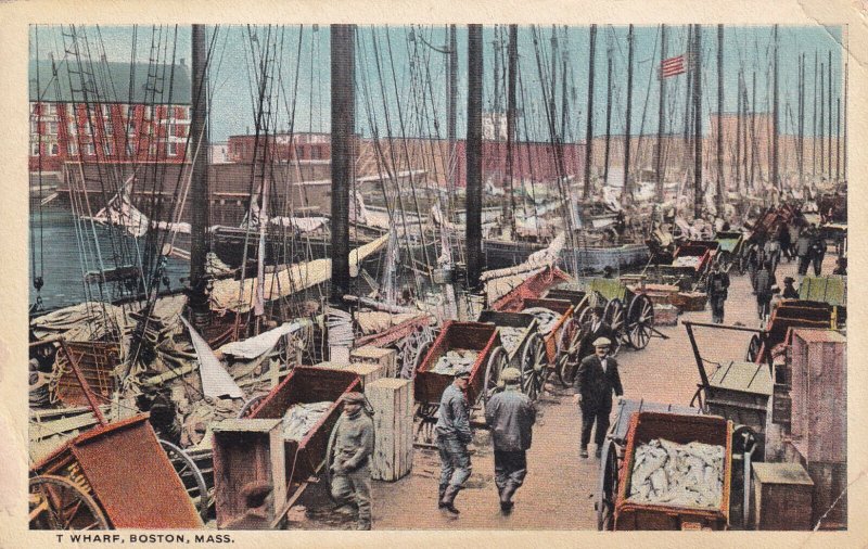 BOSTON, Massachusetts, 1900-1910s; T Wharf