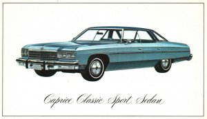 Vintage Postcard Caprice Classic Sport Sedan Car Automobile Chevrolet