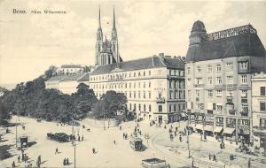 Vintage Postcard Brno Nam Wilsonovo Czechoslovakia