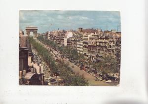 BF31825 car paris l avenue des champs elysees et l arc   france front/back image