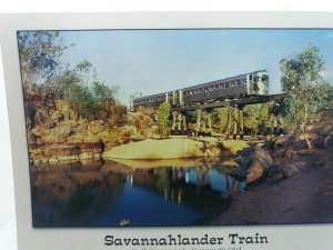 Large Vintage Postcard Savannahlander Train Forsayth Australia 165 x 120mm