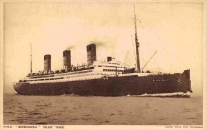 RMS Berengaria Ocean Liner Ship Cunard White Star Line postcard