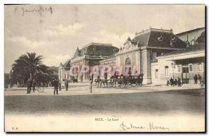 Old Postcard Nice La Gare