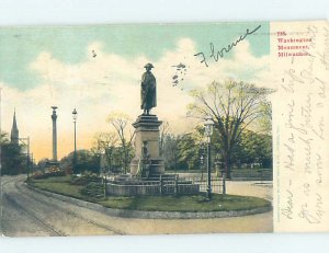 Pre-1907 MONUMENT SCENE Milwaukee Wisconsin WI AE8143