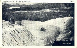 Olympic Bob Run - Lake Placid, New York NY Postcard
