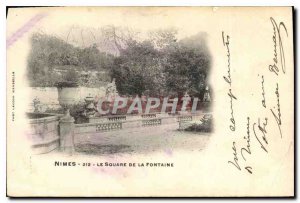 Postcard Old Nimes The Square Fountain