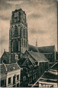 Netherlands Rotterdam St Laurenstoren Vintage Postcard 09.64