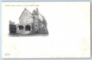 Little Rock Arkansas AR Postcard Greetings Residence Building Exterior View 1905