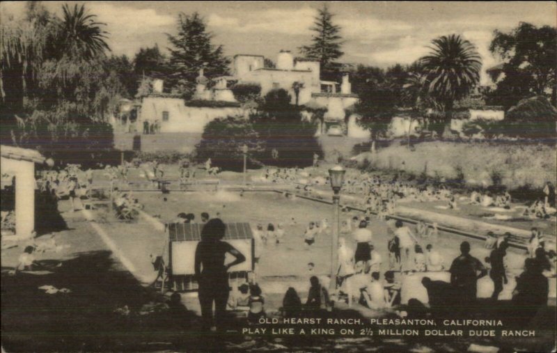 Pleasanton CA Old Hearst Ranch Swimming Pool Postcard