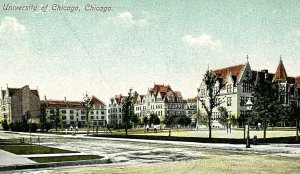 Vintage Postcard ca. 1900 University of Chicago Illinois Franklin Germany