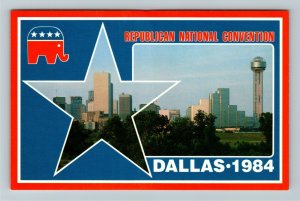 Dallas TX- Texas, Republican National Convention, Chrome Postcard