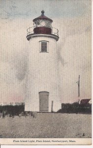 Newburyport MA, Plum Island, Lighthouse, Light, 1911