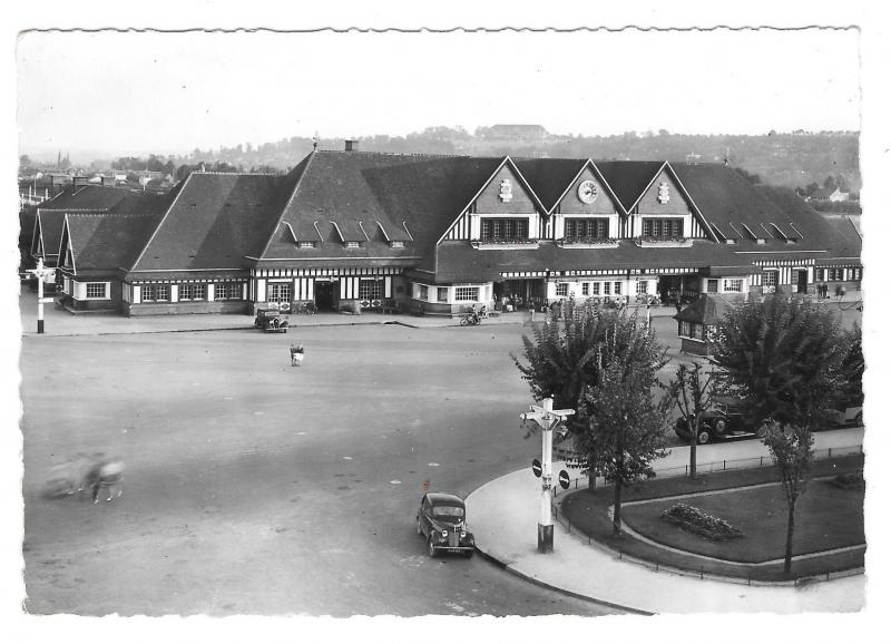 France Deauville Train Station Plage Fleurie La Gare 4X6 Glossy Photo Postcard