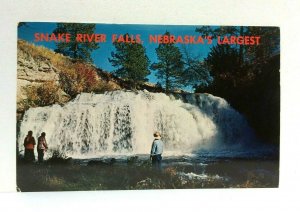 Valentine Nebraska NE Snake River Falls Postcard 