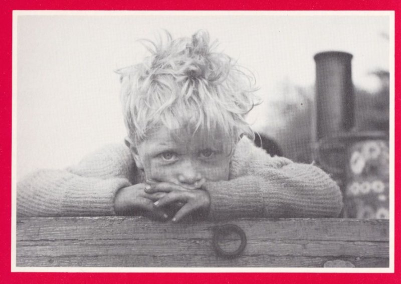 Child on Moorhen Wagtail Narrowboat 1961 Grand Union Canal Postcard