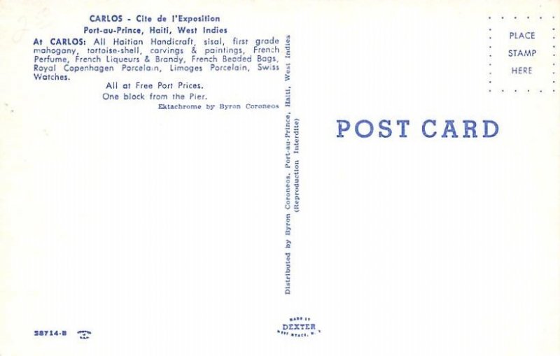 Carlos Port-au-Prince Haiti Unused 