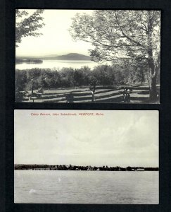 N8e Maine 2 pcs. Vintage Bald Mtn. Rangeley lake, Camp Benson Lake Sebasticook