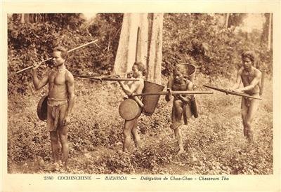 COCHINCHINE Biên Hòa - Delegation de Chua-Chan VIETNAM Hunters Vintage Postcard