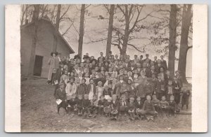 Wellston OH Oakridge Sunday School With Parishioners Reed Family Postcard I46