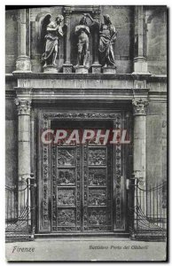 Postcard Old Florence Baptistery Porta Del Ghiberti