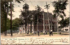 Vtg 1905 High School Johnstown New York NY Postcard