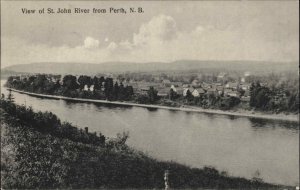 Perth New Brunswick NB St. John River c1910 Postcard