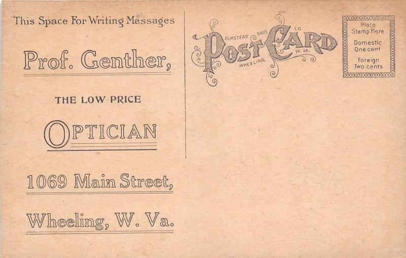 E79/ McMechen West Virginia Postcard Genther Advertisement River Dam