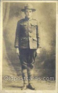 WWI Real Photo Military Soldier in Uniform Unused close to perfect corners