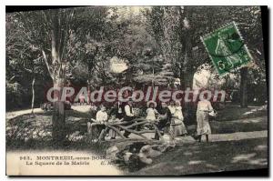 Postcard Old Montreuil sous Bois The Square Town Hall