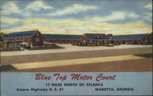 Marietta Georgia GA Motel Linen 1930s-50s Linen Postcard