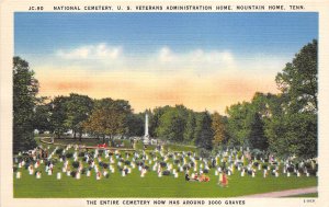 Mountain Home Tennessee 1940s Postcard National Cemetery US Veterans Home