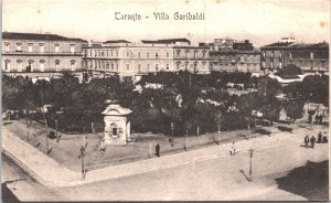 Italy Taranto Villa Garibaldi Vintage Postcard 02.75