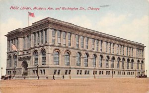 Public Library Michigan Avenue Chicago IL USA Postcard