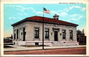 Postcard Post Office in Granite City, Illinois