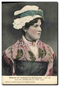 Postcard From Old Honfleur in Normandy Girl Costume Folk Costume