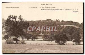 Picturesque Old Postcard Morvan Le Vivier Pond St Leger sous Beuvray