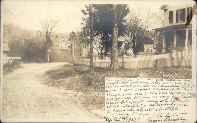 Long Hill Trumbull CT Connecticut Homes c1910 Real Photo Postcard